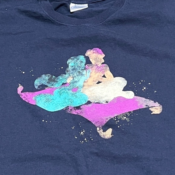 Disney Aladdin & Jasmine Graphic Tee (Sz L) - Picture 3 of 6